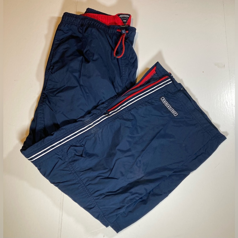 Vintage 90’s Abercrombie and Fitch Gym Issue Track Pants with Zipper, size XL